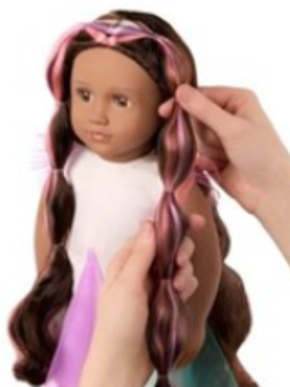 Our Generation Tania with Hair Clips & Styling Book 18' Hair Grow Doll